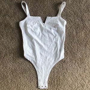 White V-wire bodysuit